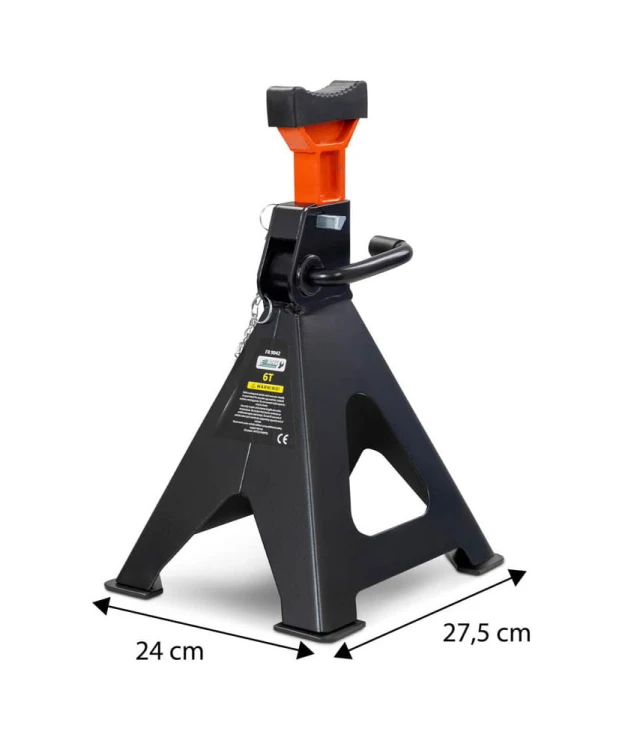 2X KOBYŁKI 6T PODSTAWKI WARSZTATOWE PODPORY Z BLOKADĄ GUMĄ PINEM REGULOWANE FR9042