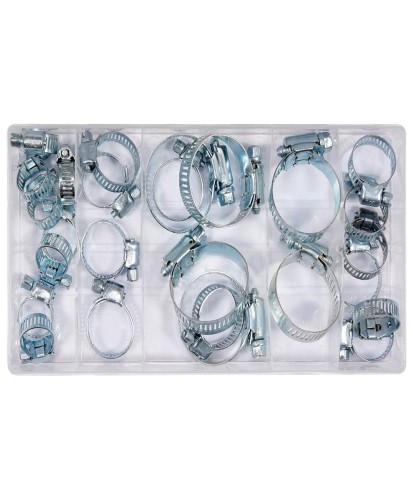 26 SZT OBEJMY SKRĘCANE DO RUR I WĘŻY MIX ROZMIARÓW (23c)