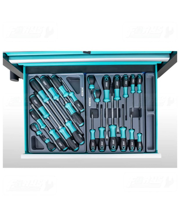 SZAFKA WARSZTATOWA WÓZEK NARZĘDZIOWY+NADSTAWKA+ WYPOSAŻENIE 385el. FR4045 -D9