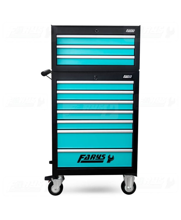 SZAFKA WARSZTATOWA WÓZEK NARZĘDZIOWY+NADSTAWKA+ WYPOSAŻENIE 385el. FR4045 -D9