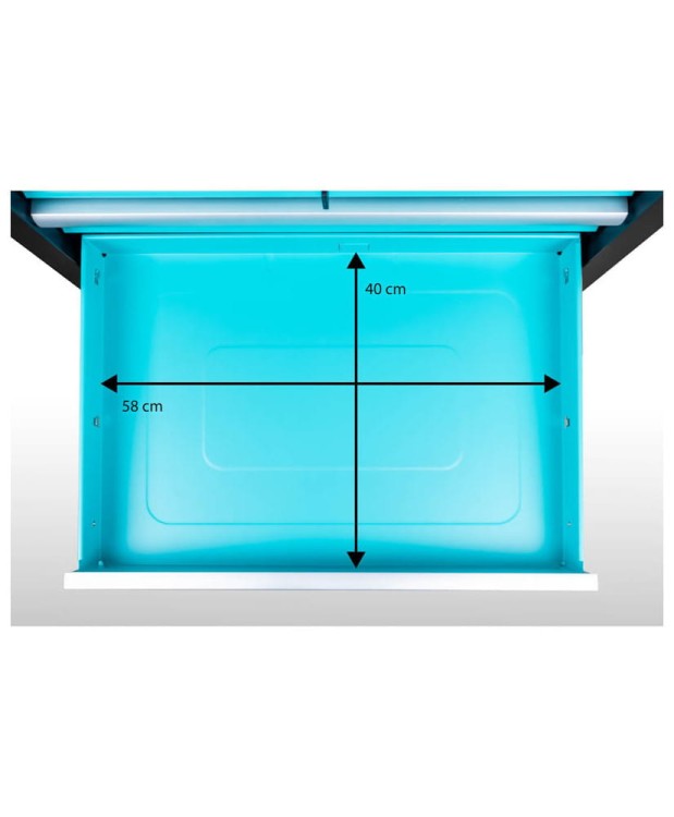 SZAFKA WARSZTATOWA WÓZEK NARZĘDZIOWY+NADSTAWKA+ WYPOSAŻENIE 385el. FR4045 -D9