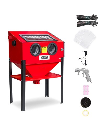 Piaskarka kabinowa 220L oczyszczarka komorowa FR7014