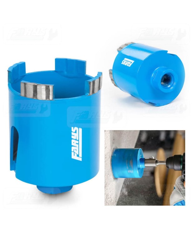 OTWORNICA DIAMENTOWA SEGMENTOWA DO BETONU 68MM TURBO Koronka WIERTŁO DO PUSZEK