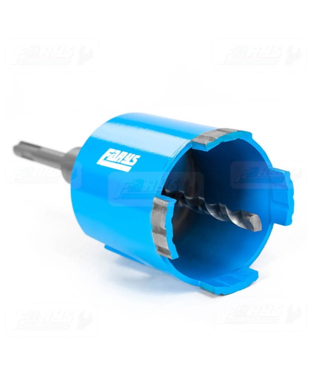 OTWORNICA DIAMENTOWA DO BETONU 68MM TURBO z ADAPTEREM M16 SDS+ I WIERTŁEM PROWADZĄCYM KORONKA WIERTŁO DO PUSZEK