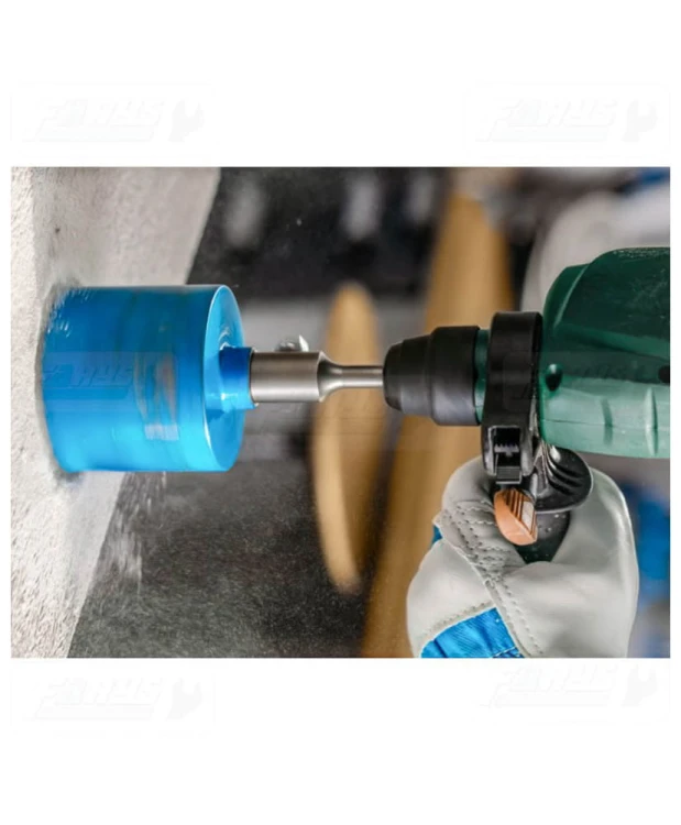 OTWORNICA DIAMENTOWA DO BETONU 68MM TURBO z ADAPTEREM M16 SDS+ I WIERTŁEM PROWADZĄCYM KORONKA WIERTŁO DO PUSZEK