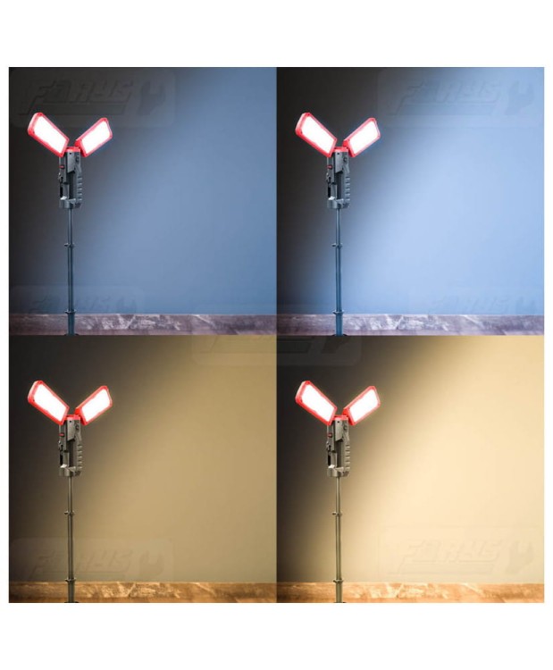 Schmith Lampa LED na statywie 2x50W 3000K/4500K/6500K 2 opcje jasności MOCNA