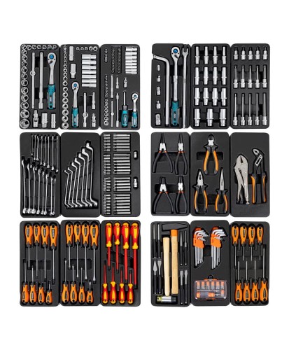 Wózek narzędziowy Stół 12 Szuflad szafka mobilna warsztatowa FR4083 + Wyposażenie 338 el. FR4000