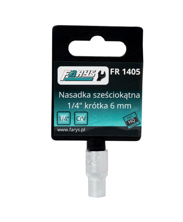 Nasadka 6mm 1/4"  sześciokątna krótka FR1405