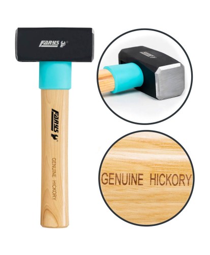 Młotek kamieniarski 2000 g z drewnianym hikorowym trzonkiem FR9117