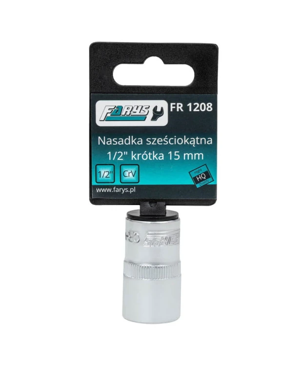 Nasadka 15mm 1/2"  sześciokątna krótka FR1208