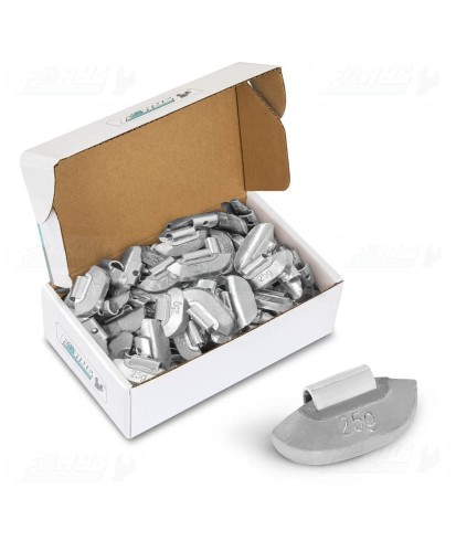 Ciężarki 25g  ołowiane (Pb) nabijane do felg stalowych opakowanie 100szt.