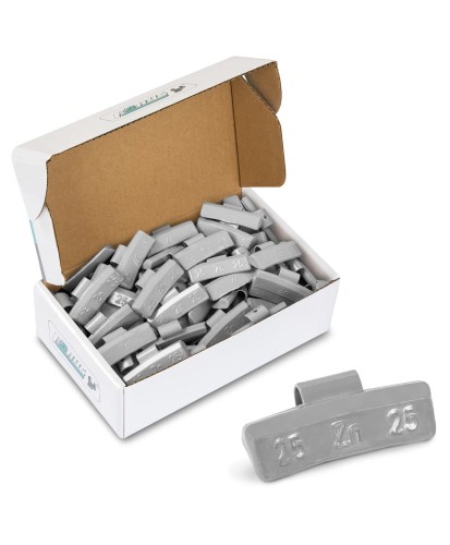 Ciężarki 25 g nabijane cynkowe (Zn) powlekane do felg aluminiowych (ALU) opakowanie 100szt.