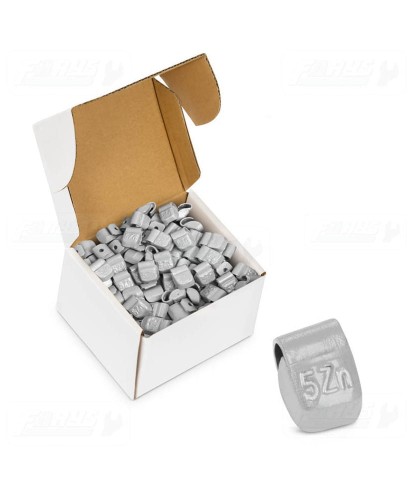 Ciężarki 5g nabijane cynkowe (Zn) powlekane do felg stalowych opakowanie 100szt.