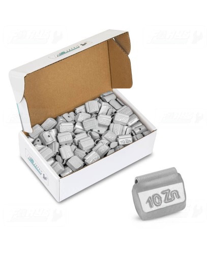 Ciężarki 10g nabijane cynkowe (Zn) powlekane do felg stalowych opakowanie 100szt.