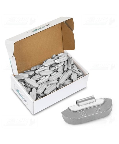 Ciężarki 25g nabijane cynkowe (Zn) powlekane  do felg stalowych opakowanie 100szt.