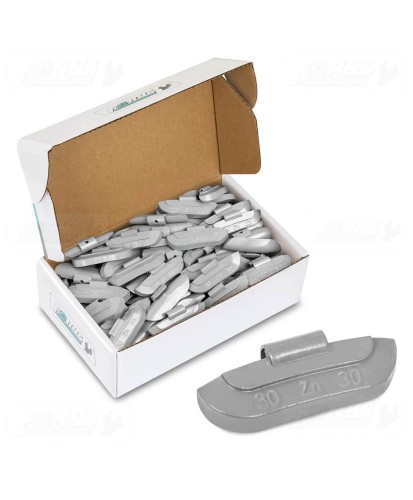 Ciężarki 30g nabijane cynkowe (Zn) powlekane do felg stalowych opakowanie 100szt.