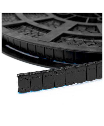 Ciężarki klejone ocynkowane powlekane czarne do felg aluminiowych rolka (1200x5g)