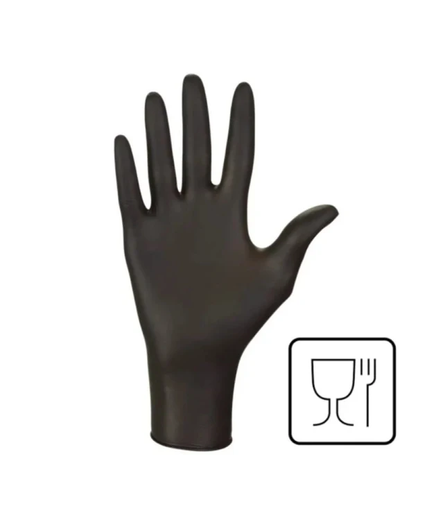 nitrylex black 100 szt. rękawice diagnostyczne i ochronne, nitrylowe, bezpudrowe, czarne roz. m