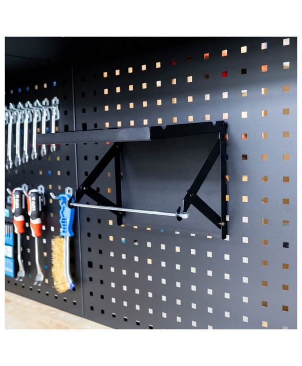 Uchwyt na ręcznik papierowy z półką zawieszany na szafce warsztatowej FR4002