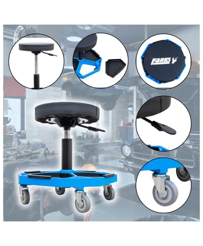 Teleskopowe siedzisko warsztatowe Stołek taboret teleskopowy regulowany FR9232