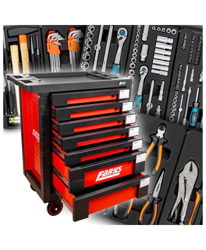 Szafka warsztatowa narzędziowa FR4047 wózek serwisowy z wyposażeniem 338el.