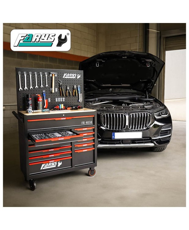 Wózek narzędziowy 12 Szuflad szafka mobilna warsztatowa FR4038+FR4025