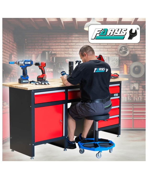 Stół warsztatowy szafka narzędziowa z blatem FR4094 + gratis