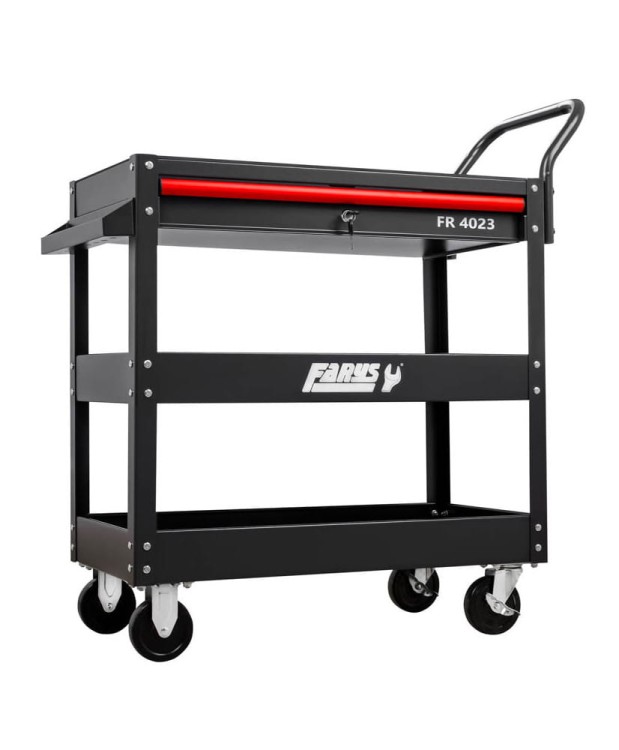 Wózek narzędziowy warsztatowy serwisowy 3 półki szuflada  FR4023