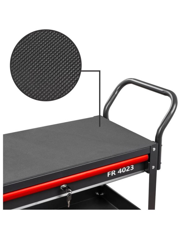 Wózek narzędziowy warsztatowy serwisowy 3 półki szuflada  FR4023