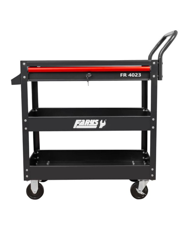 Wózek narzędziowy warsztatowy serwisowy 3 półki szuflada  FR4023
