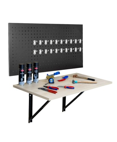 STÓŁ WARSZTATOWY GARAŻOWY ROBOCZY SKŁADANY + ścianka na narzedzia