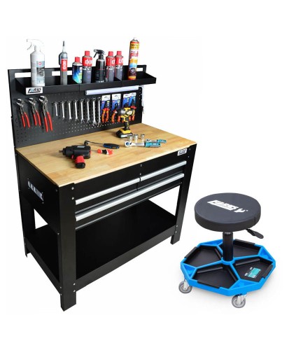 Stół warsztatowy szafka narzędziowa z blatem FR4095 + stołek warsztatowy GRATIS