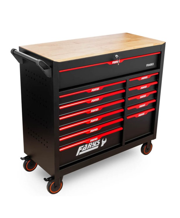 Wózek narzędziowy 12 Szuflad szafka mobilna warsztatowa FR4083+ Stołek GRATIS