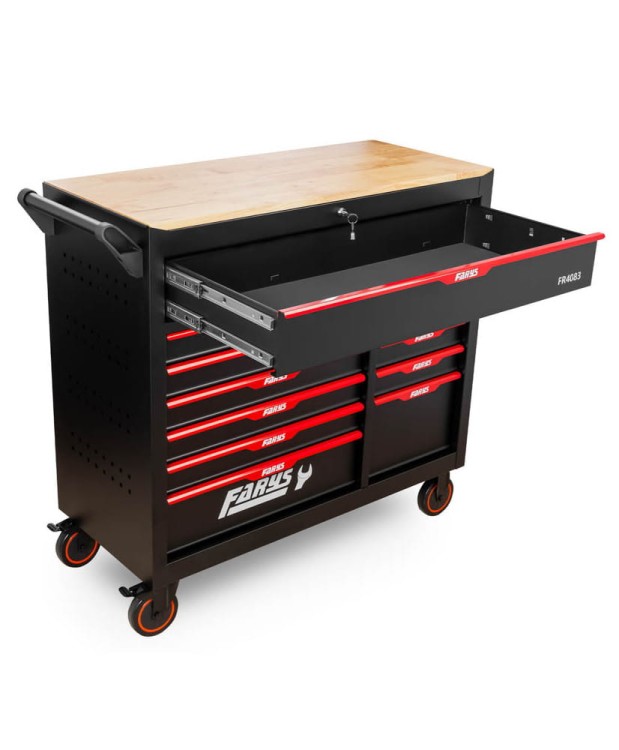 Wózek narzędziowy 12 Szuflad szafka mobilna warsztatowa FR4083+ Stołek GRATIS