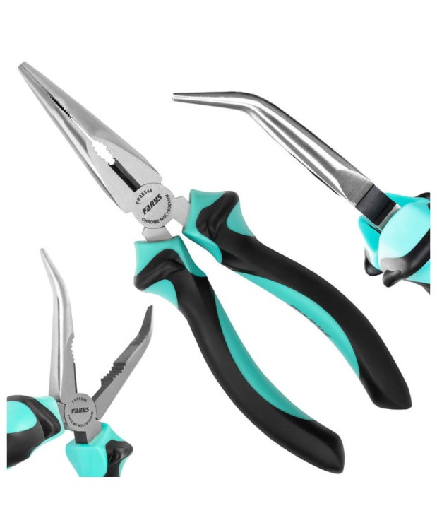 Szczypce wydłużone wygięte odgięte 200 mm FR00546