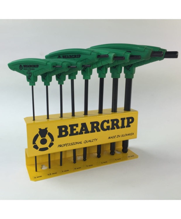 Zestaw kluczy imbus Beargrip 8szt. Typ T na stojaku