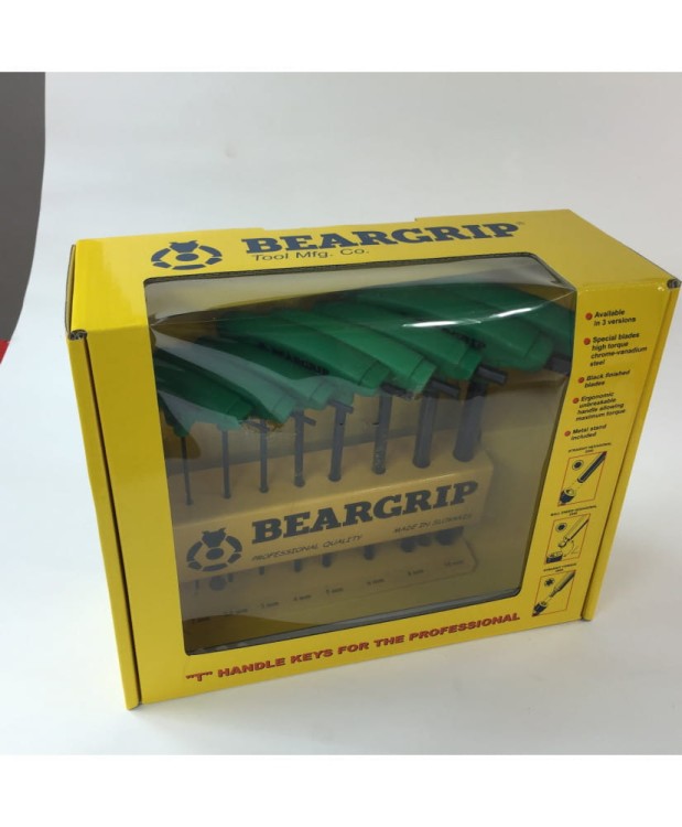 Zestaw kluczy imbus Beargrip 8szt. Typ T na stojaku