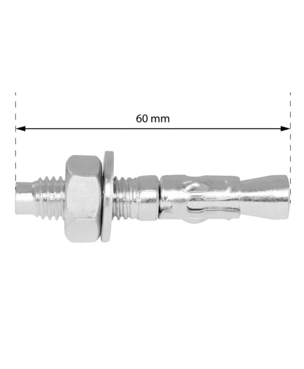 Kotwa ekspresowa trzpieniowa z klipsem KMC kotwy FI10 x 60 mm 10 SZTUK