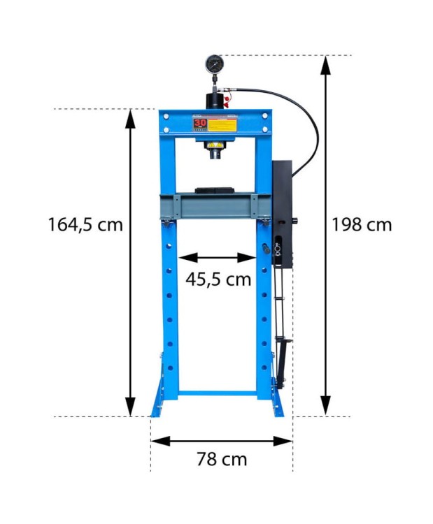Prasa warsztatowa hydrauliczna 30t z nożna szybka FR5042