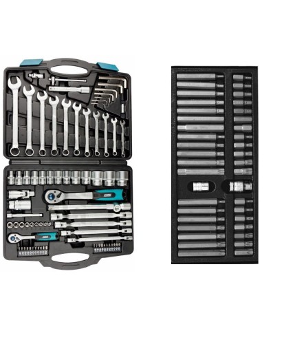 Zestaw klucze nasadowe 77el. FR2035 + zestaw bitów