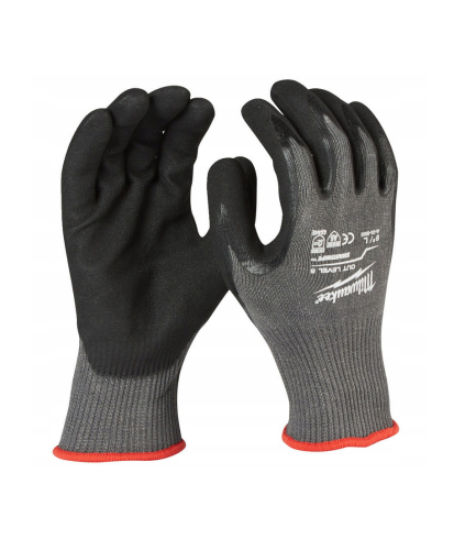 Rękawice Antyprzecięciowe Robocze Mocne Milwaukee Kat. 5 R. 10/XL Czarne