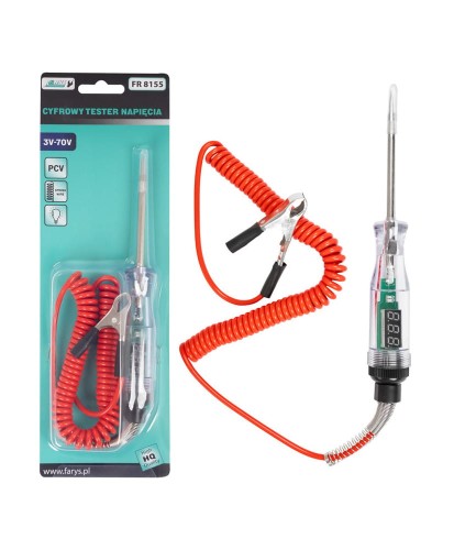 Tester Próbnik Napięcia Obwodów Cyfrowy Samochodowy 3V-70V FR8155