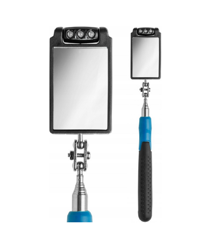 Lusterko Inspekcyjne Teleskopowe z Latarką LED 300-880mm 50x80mm HT4R504