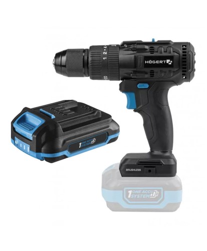 Bezszczotkowa wiertarko wkrętarka udarowa akumulatorowa 18V HT2E223-0PD (S45/12C) + Bateria Gratis