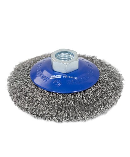 Szczotka tarczowa druciana stalowa ⌀100mm, drut stalowy 0.3mm M14 FR9410