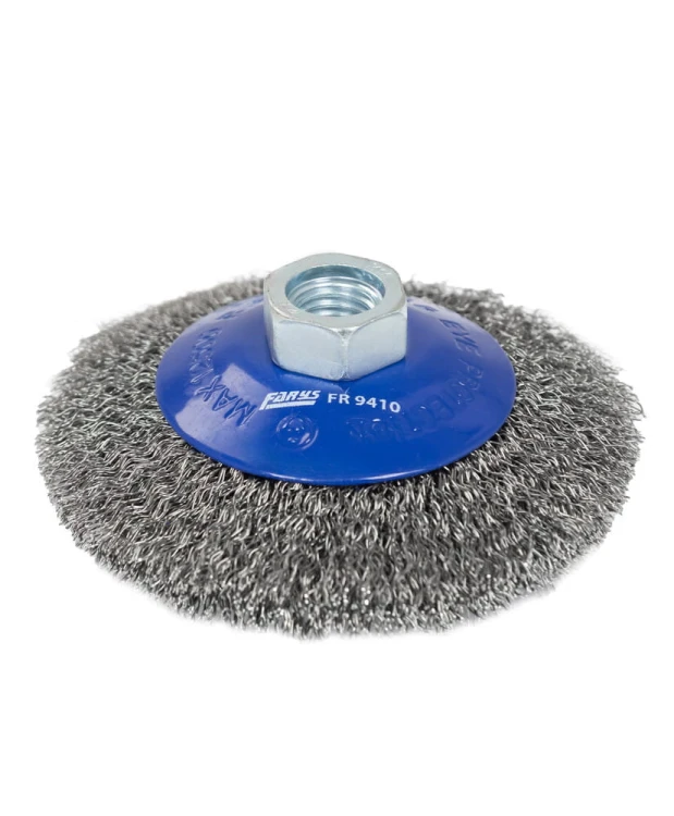Szczotka tarczowa druciana stalowa ⌀100mm, drut stalowy 0.3mm M14 FR9410