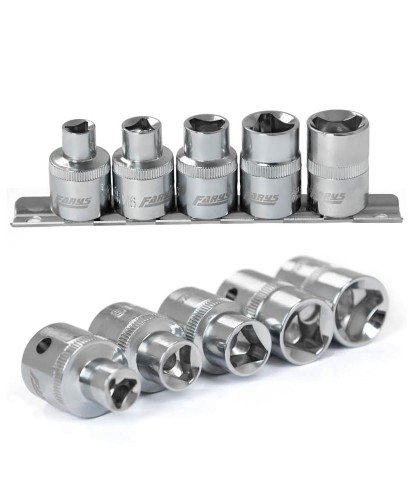 Klucze nasadki trójkątne do pomp wtryskowych 1/2''  8-16,5mm - zestaw 5szt FR4869