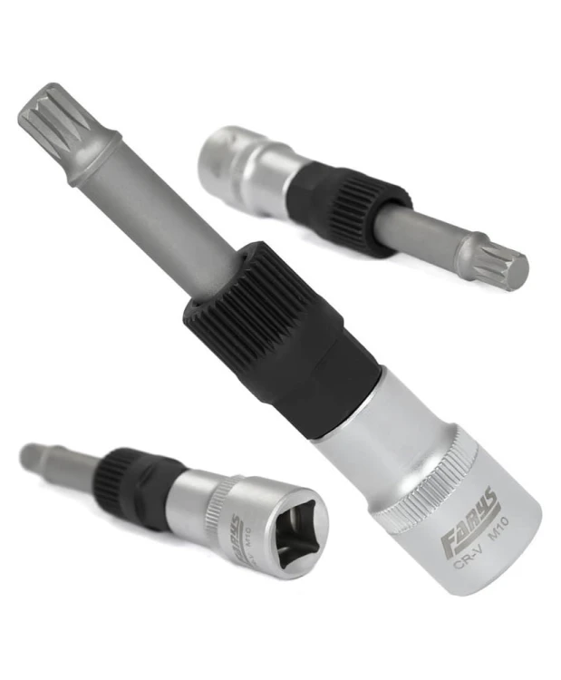 Klucz do alternatora 1/2'' M10 x 110mm z nasadką 33 zęby, 17mm, fi 19mm FR2319