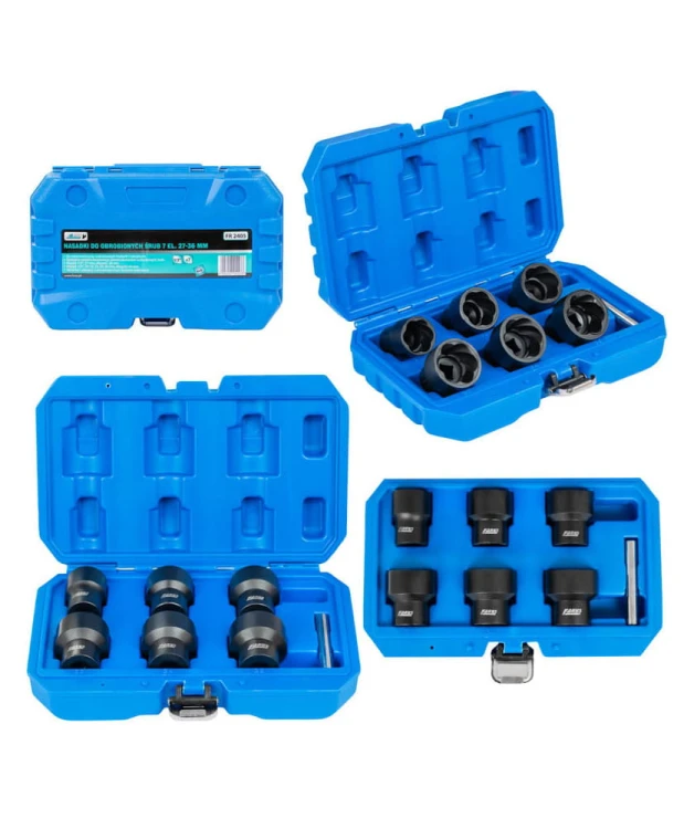 Nasadki do obrobionych uszkodzonych śrub - zestaw 7el. 27-36mm FR2405