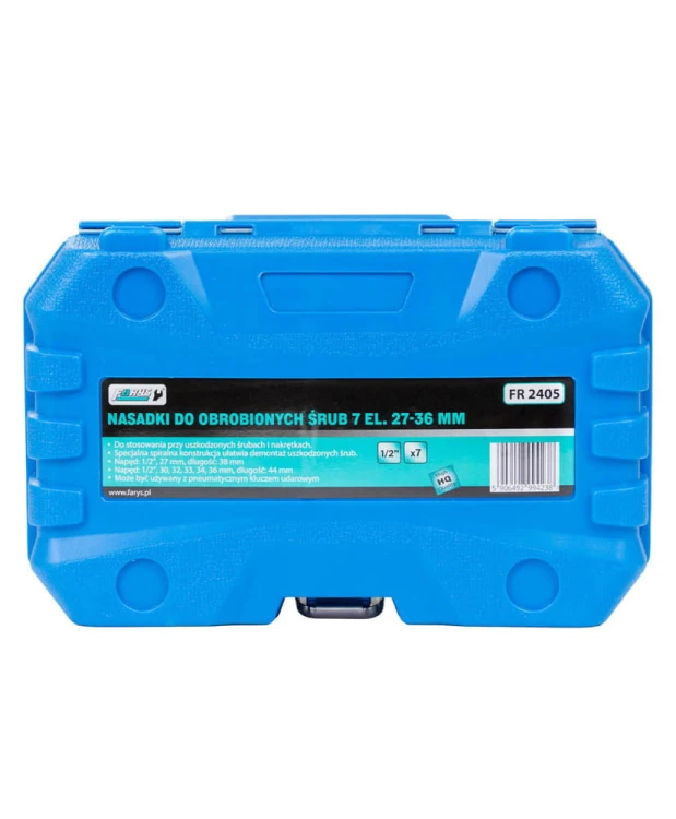 Nasadki do obrobionych uszkodzonych śrub - zestaw 7el. 27-36mm FR2405